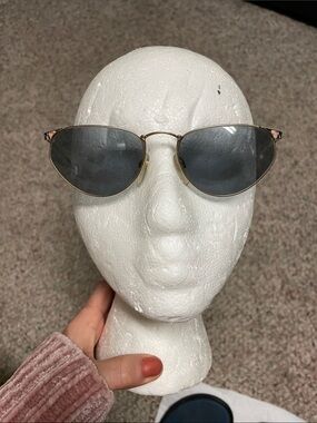 Ciao Gold Frame Cat-Eye Sunglasses with enamel accents